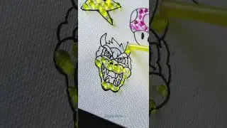 Mario Drawing Ćreative Satisfying Waterdrops #shorts #art #satisfying #shortsfeed