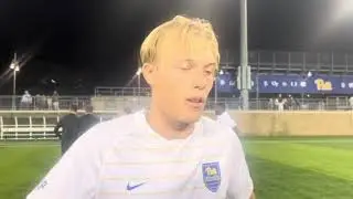 Pitt MSOC Albert Thorsen following season opening 2-0 win vs Georgetown