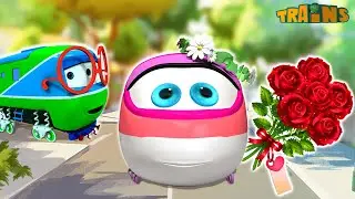 Train cartoon | Super wings | Collection 323