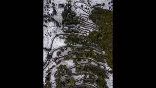 A winding road in India.Manali #amazing #dangerous #aerialphotography #travel
