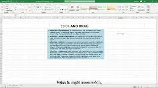 CLICK AND DRAG IN EXCEL!!  #exceltutorial #excelbasics