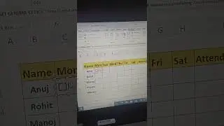 How to add Check box ☑️ in attendence sheet - Excel Tricks &Tips #excel #shorts