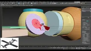MODEL 3D Space Station - Autodesk 3dMax - Keyshot