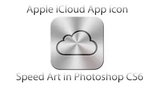 Apple - iCloud App icon- Speed Art - Photoshop