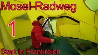 Mosel Radweg Start bei Schnee in Frankreich