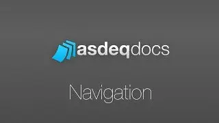 AsdeqDocs - Navigation