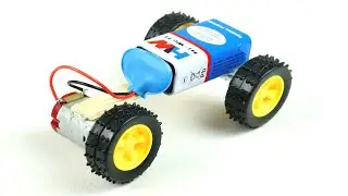 How to Make a DC Motor Car with 3 Wheels at Home | DIY Homemade DC Motor Electric Toys
