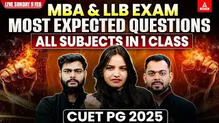 CUET PG 2025 | MBA & LLB Exam PQYs | Most Expected Questions for Reasoning, English & Quant