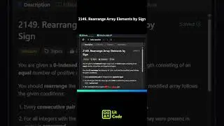 Leetcode 2149. Rearrange Array Elements by Sign 