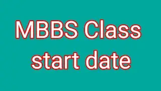 MBBS class start date? DME notice