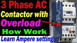 AC compressor contactor overload how work learn ampere setting how overload introduction in Hindi