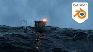 BOAT IN THE STORMY OCEAN _ MADE IN BLENDER 3D