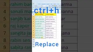 Remove FirstName and LastName in Excel #bengali #excel #education