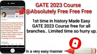 Free Course of GATE 2023 by Made Easy Institute for All Branches। #EducationWithTechnology