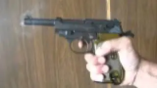 Вальтер П38 (Walther P38) сигнальная модель пистолета от Marushin (PFC Model gun). ВЫСТРЕЛ