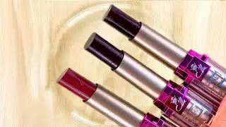Satisfying Slime MAKEUP!! 3 Lipsticks Slime Coloring!! ASMR!❤️💫