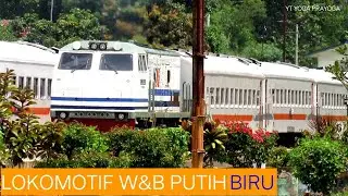 LOKOMOTIF W&B PUTIH BIRU DINAS KERETA API PASUNDAN