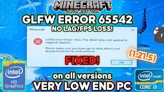 How to fix GLFW error 65542 with NO LAG! (All versions) - Minecraft Java 1.21.5