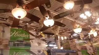 Ceiling Fan Display at a New Two Level Menards in Vernon Hills, IL