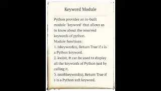 Python Keywords | Python Fundamentals 