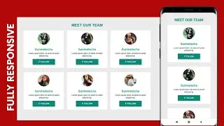 Design Responsive Team Section cards using FlexBox| 2020