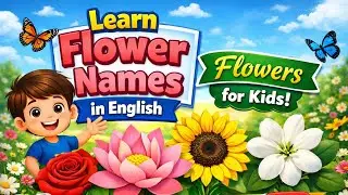 🌺 Learn Flower Names in English | 30+ Flowers for Kids 🌸 | Educational Video