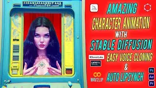 Make Your Characters Come to Life with Stable Diffusion, Auto Lipsynch and Easy Voice Cloning Now!