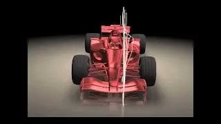 ANSYS CFD Post: Animated Streamlines over an F1 Vehicle