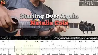 Starting Over Again - Natalie Cole | Guitar Fingerstyle Tabs + Chords + Lyrics