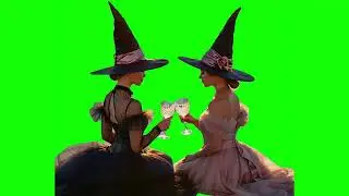 2 Witches Cheering – Green Screen Meme (HD)