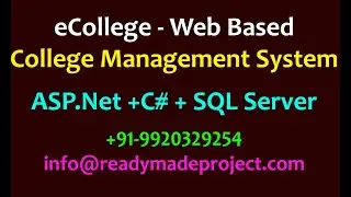 Online College Management System - Project Configuration and Working Demo by readymadeproject.com