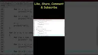Hourglass Pattern program in C  || 