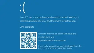 2024 FIX "Critical Process Died Blue Screen Error" Windows 10/11  | 100% Solved