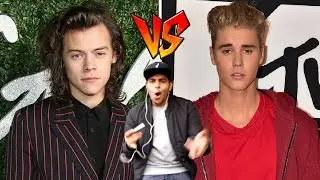 JUSTIN BIEBER VS HARRY STYLES Vocal battle (REACTION)!