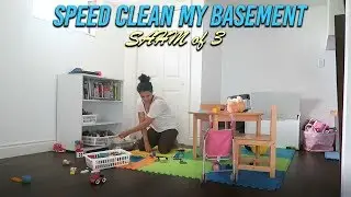 BASEMENT SPEED CLEANING ROUTINE | SAHM of 3