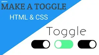 how to create toggle button in html | toggle switch in HTML and CSS