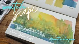 Watercolor Swatch and Scape: Hansa Yellow Light