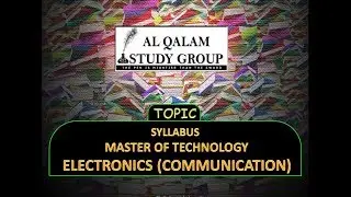 SYLLABUS M TECH ELECTRONICS (COMMUNICATION)'