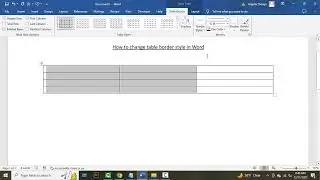 How to change table border style in Word