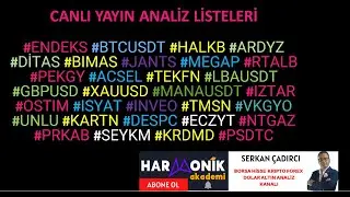 #ENDEKS #BTCUSDT #HALKB #ARDYZ #DITAS #BIMAS #JANTS #MEGAP #RTALB #PEKGY  VE DİĞERLERİ AÇIKLAMALARDA