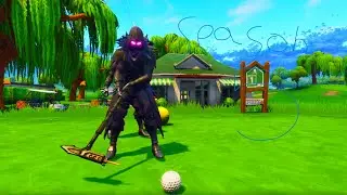Playing Fortnite in chapter 1 season 5 map