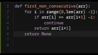 Python - First Non-Consecutive Number | Codewars 8KYU