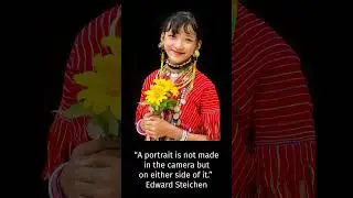 A portrait is not made in the camera but on either side of it. 