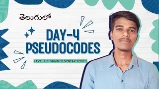 How to Learn Multiple Programming Languages Easily in Telugu | Pseudocodes In Telugu |  Day