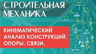 Кинематический анализ и структурный анализ конструкций. Опоры. Связи.  Мгновенная изменяемость.