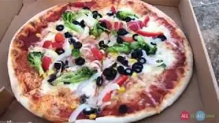 Pizza and Veggie Burger at frohnau, Berlin