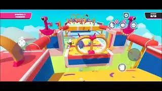 играю в паркур в  Fall Guys