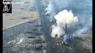 Russians tanks destroyed by Ukrainian forces .