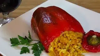 Receta Pimientos rellenos de arroz y carne - Recetas de cocina, paso a paso. Loli Domínguez