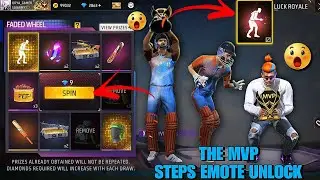 New Faded Wheel Event Free Fire | The Mvp Steps Emote | New Faded Wheel Event Spin Trick | Free Fire